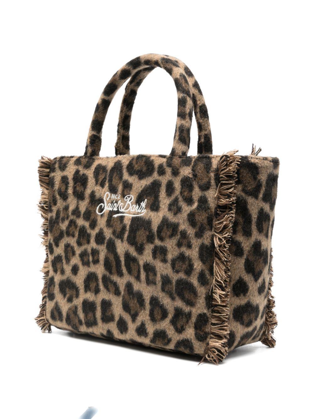 Colette - Borsa a Mano in Misto Lana Leopardata COLETTEFELT LEOPARD MIDI MC2 SAINT BARTH