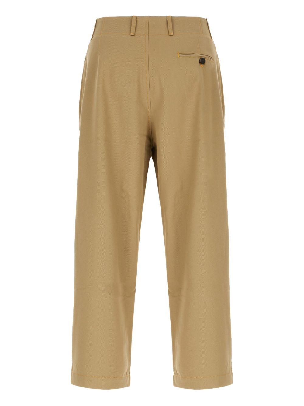 Pantaloni a gamba dritta con doppia cintura<BR/> 39020009W011Y C404 CAMEL VIVIENNE WESTWOOD