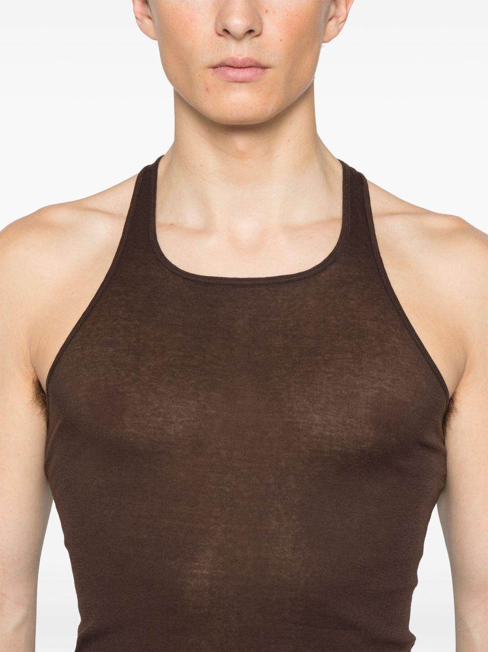 Basic rib tank RU01E5150MR 14 MAHOGANY RICK OWENS
