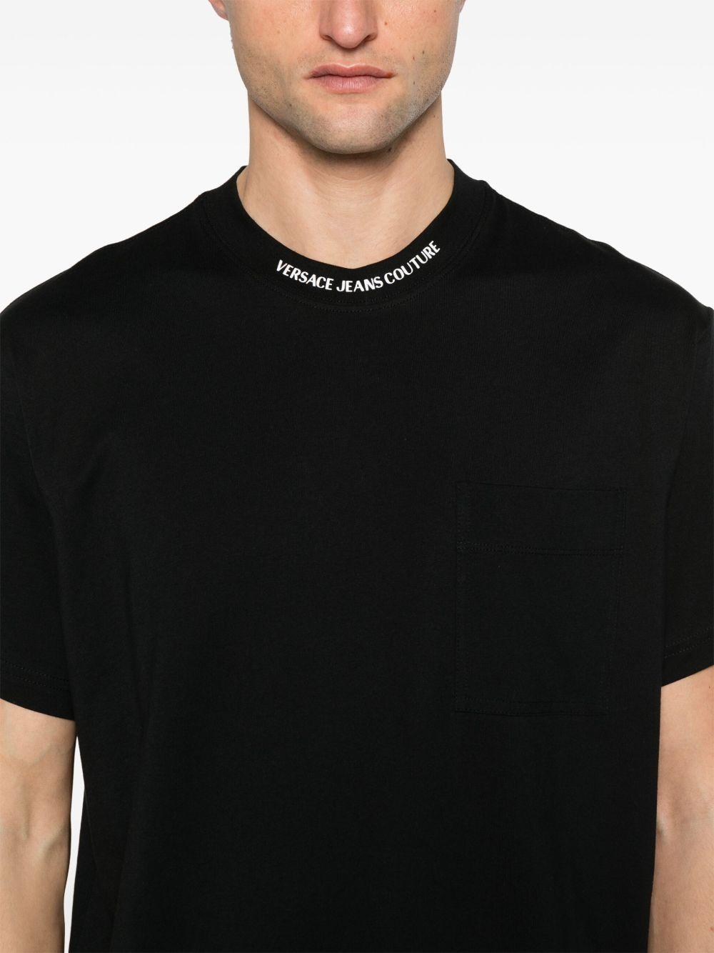 T-SHIRT IN COTONE 78GAHE03CJ00E 899 BLACK VERSACE JEANS COUTURE