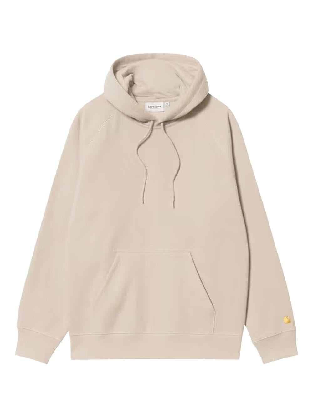 Felpa con Cappuccio Hooded Chase Sweatshirt I033661 38AXX FLEUR DE SEL GOLD CARHARTT WIP