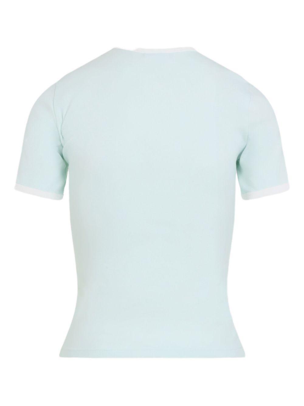 Signature Contrast T-shirt 125JTS017JS0203 B216 LIGHT MINT COURREGES