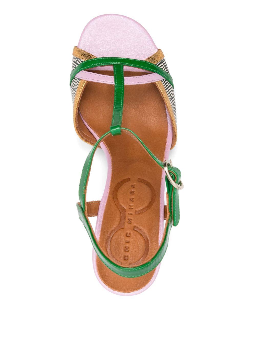 85mm Bejoi sandals S25CMBEJO SUCRE GREEN CHIE MIHARA