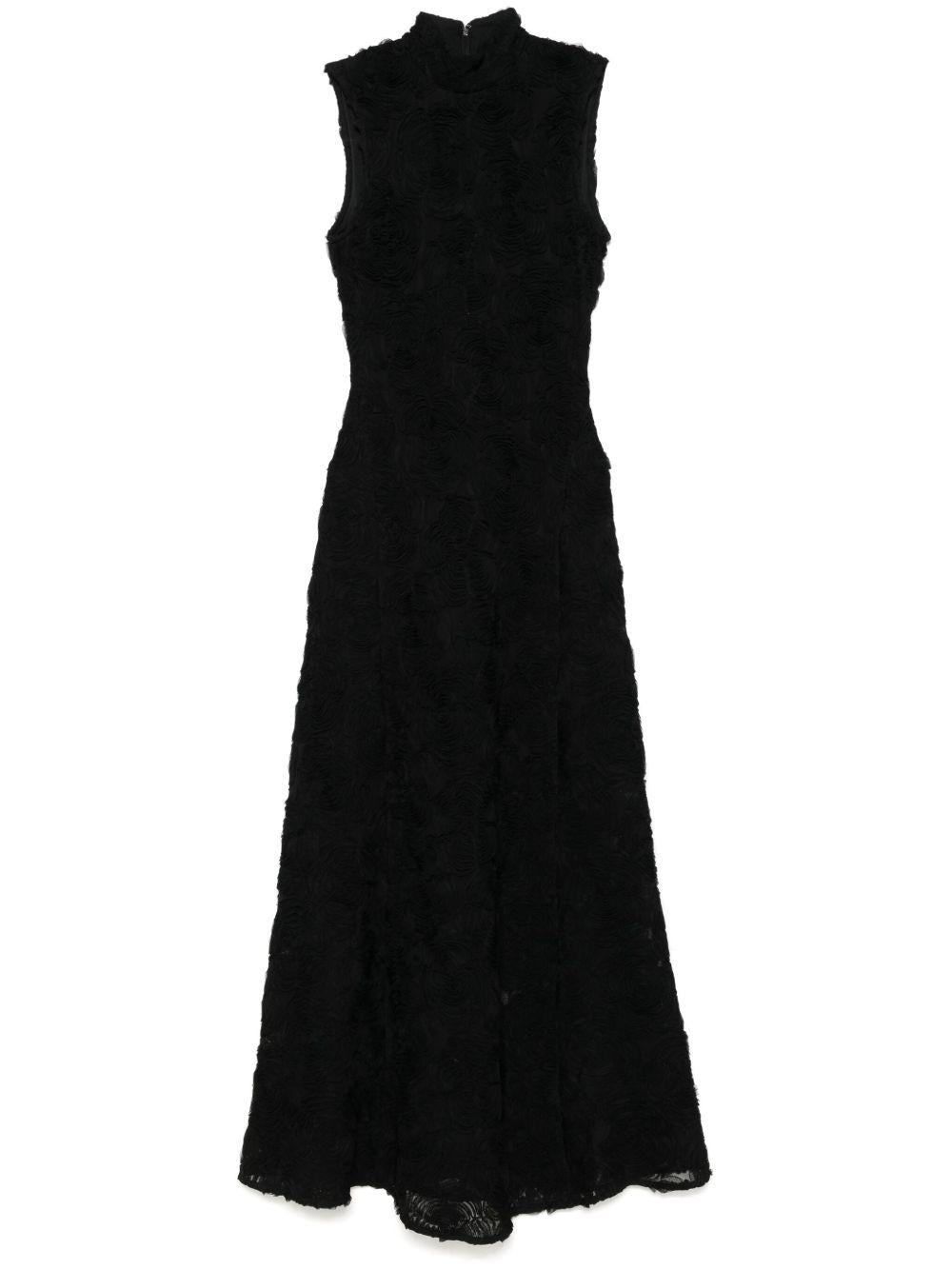 Flower Mesh Maxi Dress 113617100 100 BLACK ROTATE