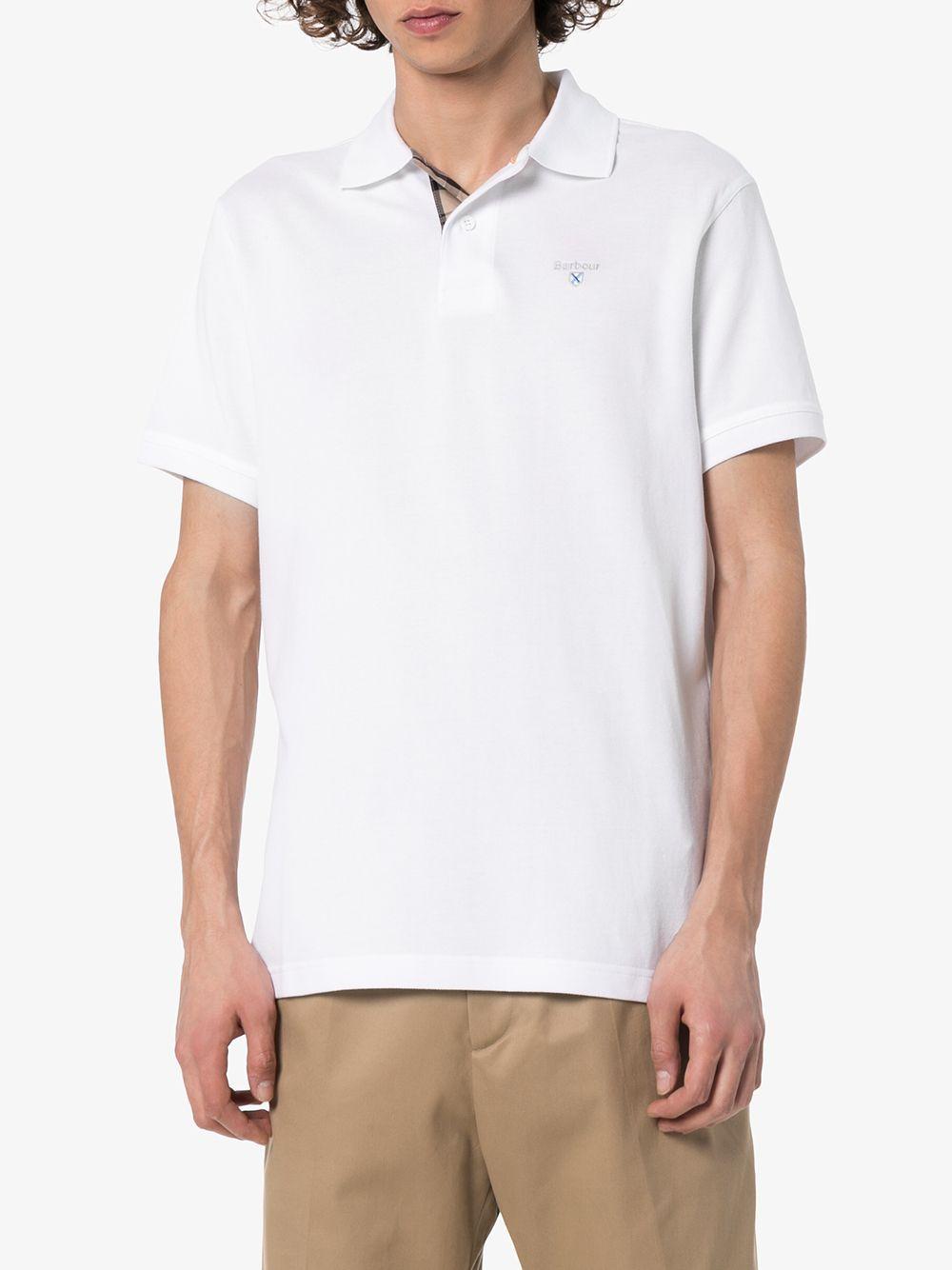 Polo in cotone MML0012 WH11 WHITE BARBOUR