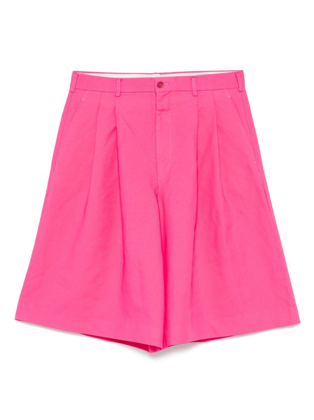 Pink Gabardine Medium Shorts POP006 1 PINK COMME DES GARCONS HOMME PLUS