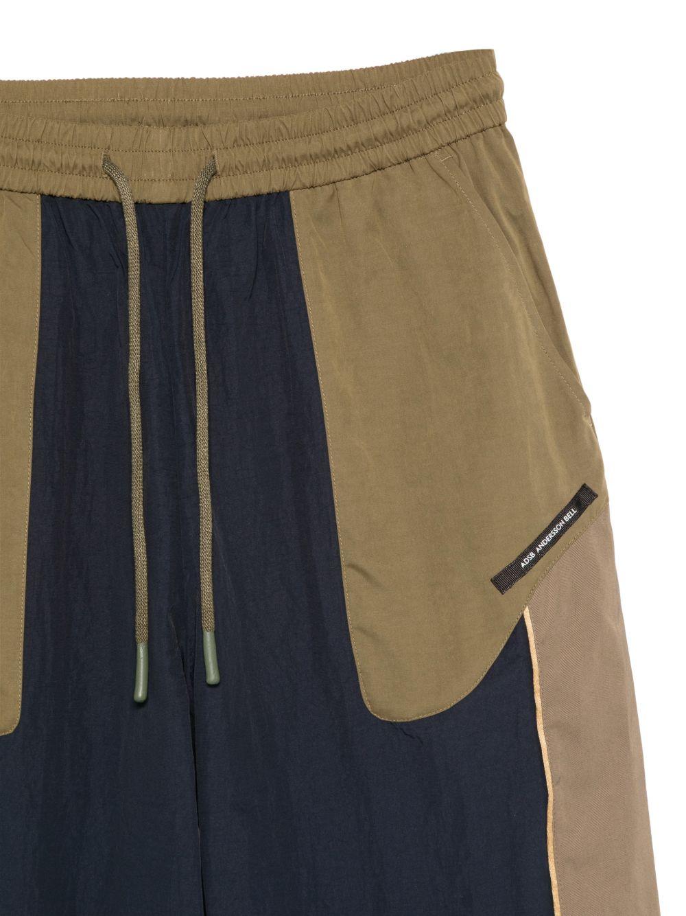 Unisex Color-Block Nylon Track Pants APA876U NAVY KHAKI ANDERSSON BELL