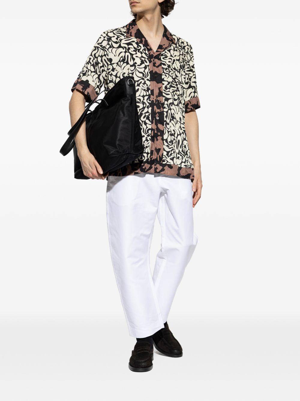 Boxy Viscose Shirt CARLTONE3084 900 BLACK DRIES VAN NOTEN