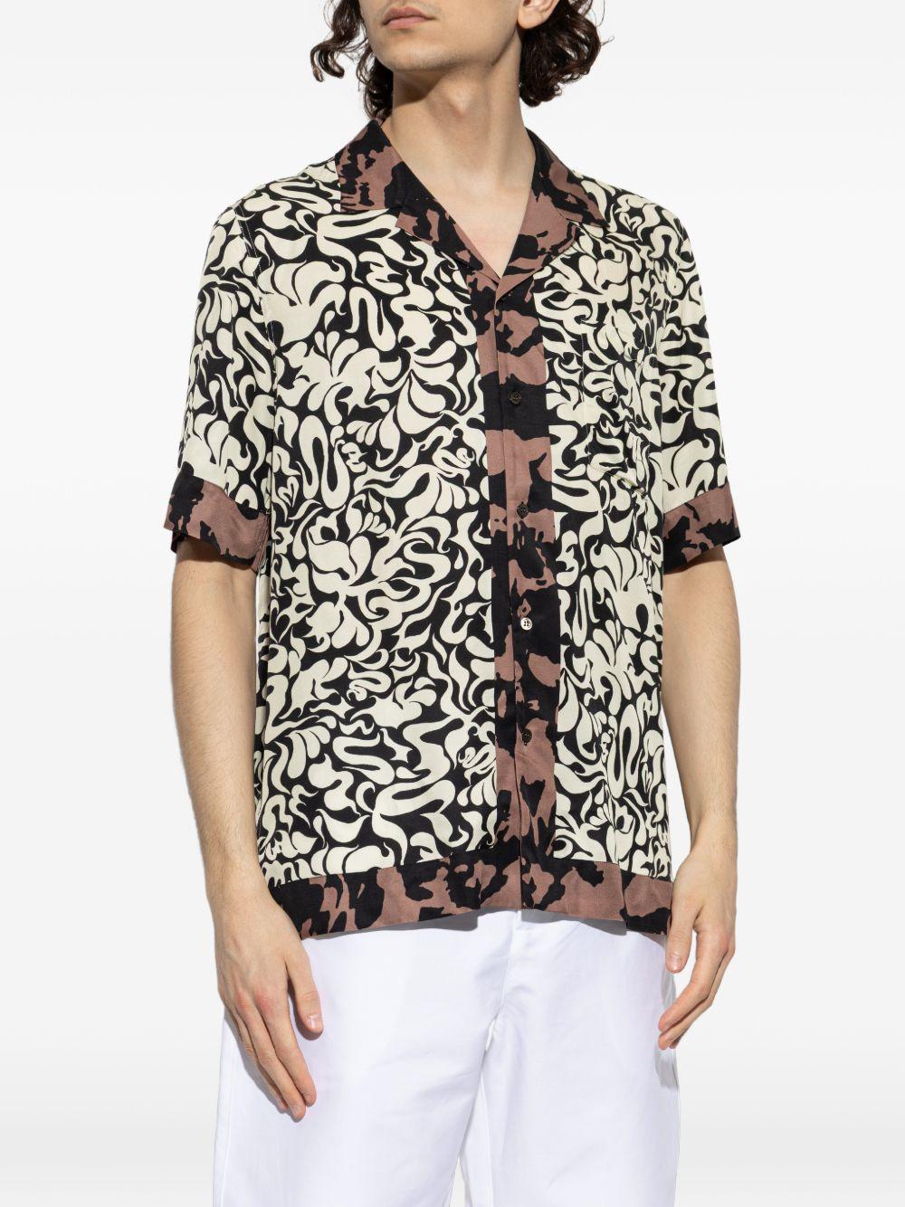 Boxy Viscose Shirt CARLTONE3084 900 BLACK DRIES VAN NOTEN