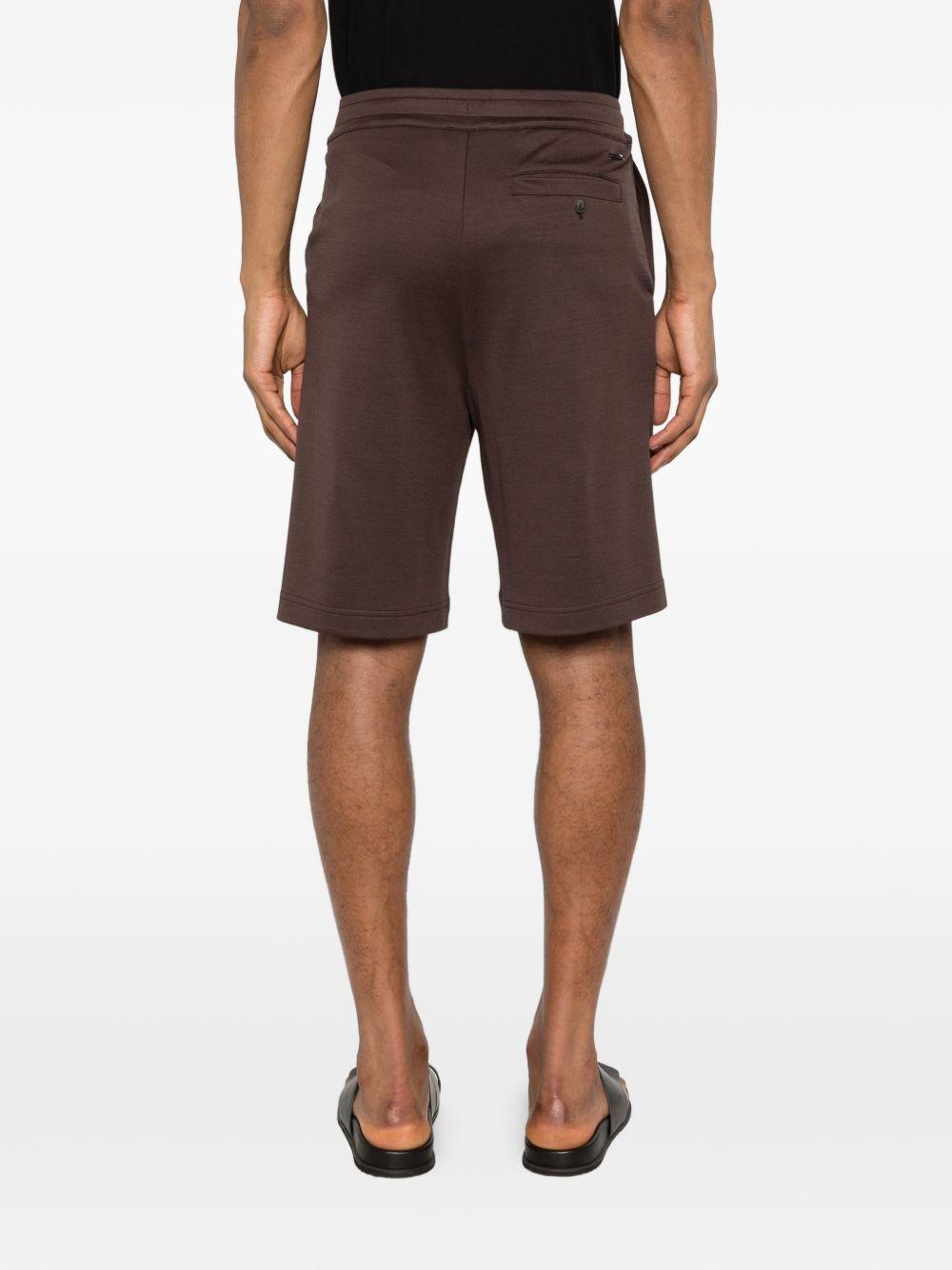Shorts in Jersey Knit Effect PT000174U52059 8800 MARRONE SCURO HERNO