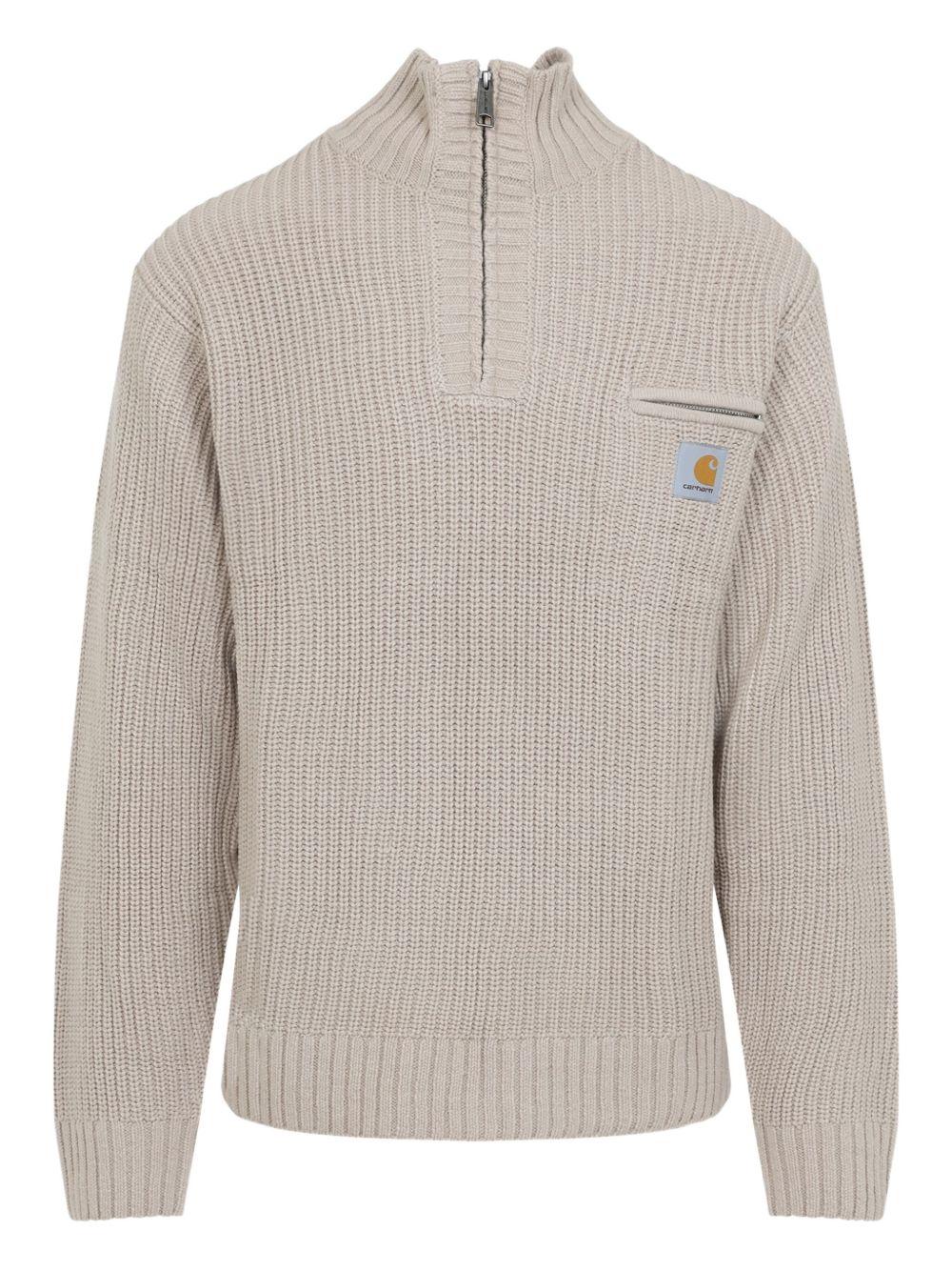 Detroit Half Zip Sweater I035398 2LPXX FLEUR DE SEL CARHARTT WIP