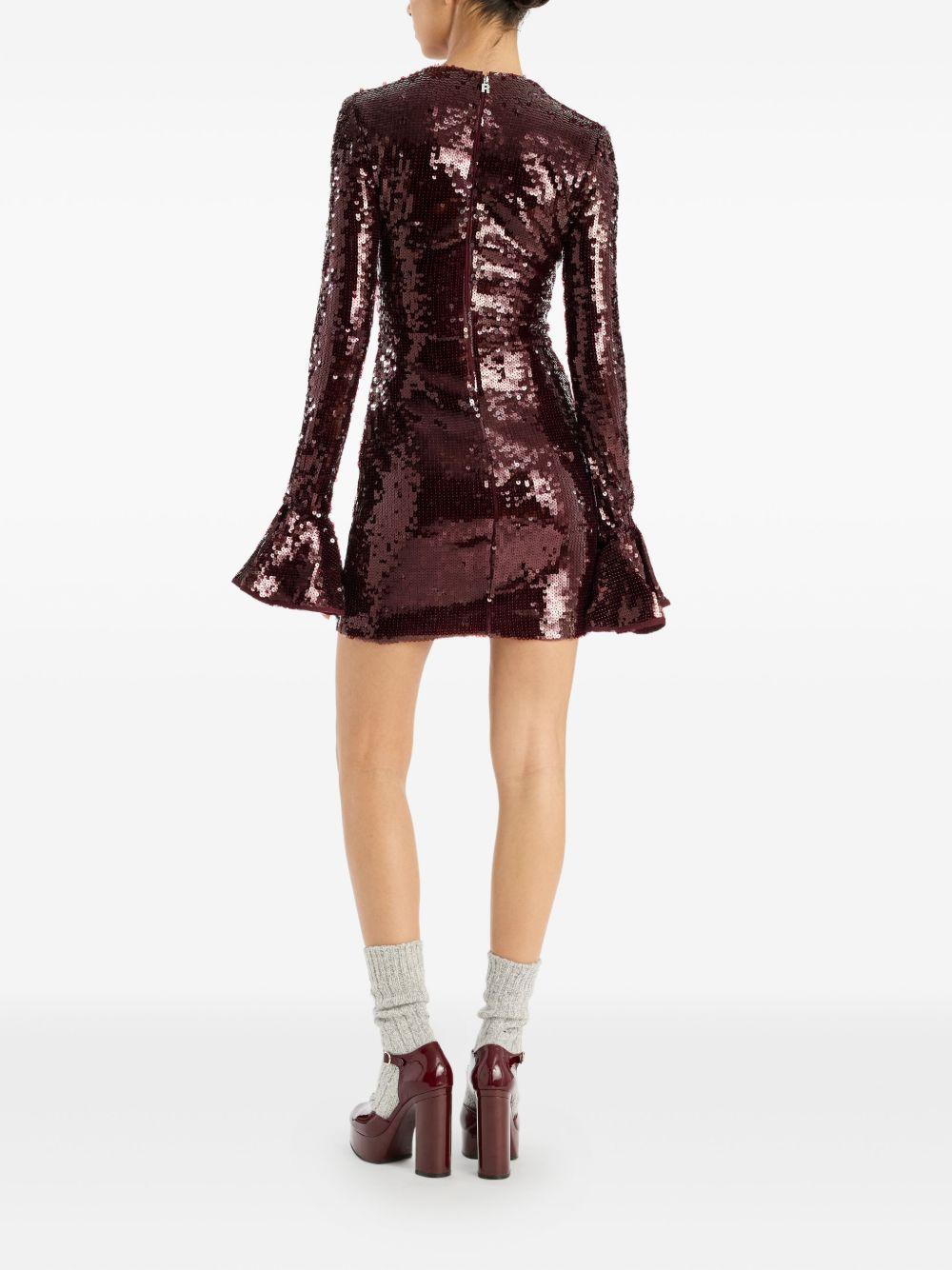 Sequin LS Mini Dress 1146142734 2734 ZINFANDEL ROTATE