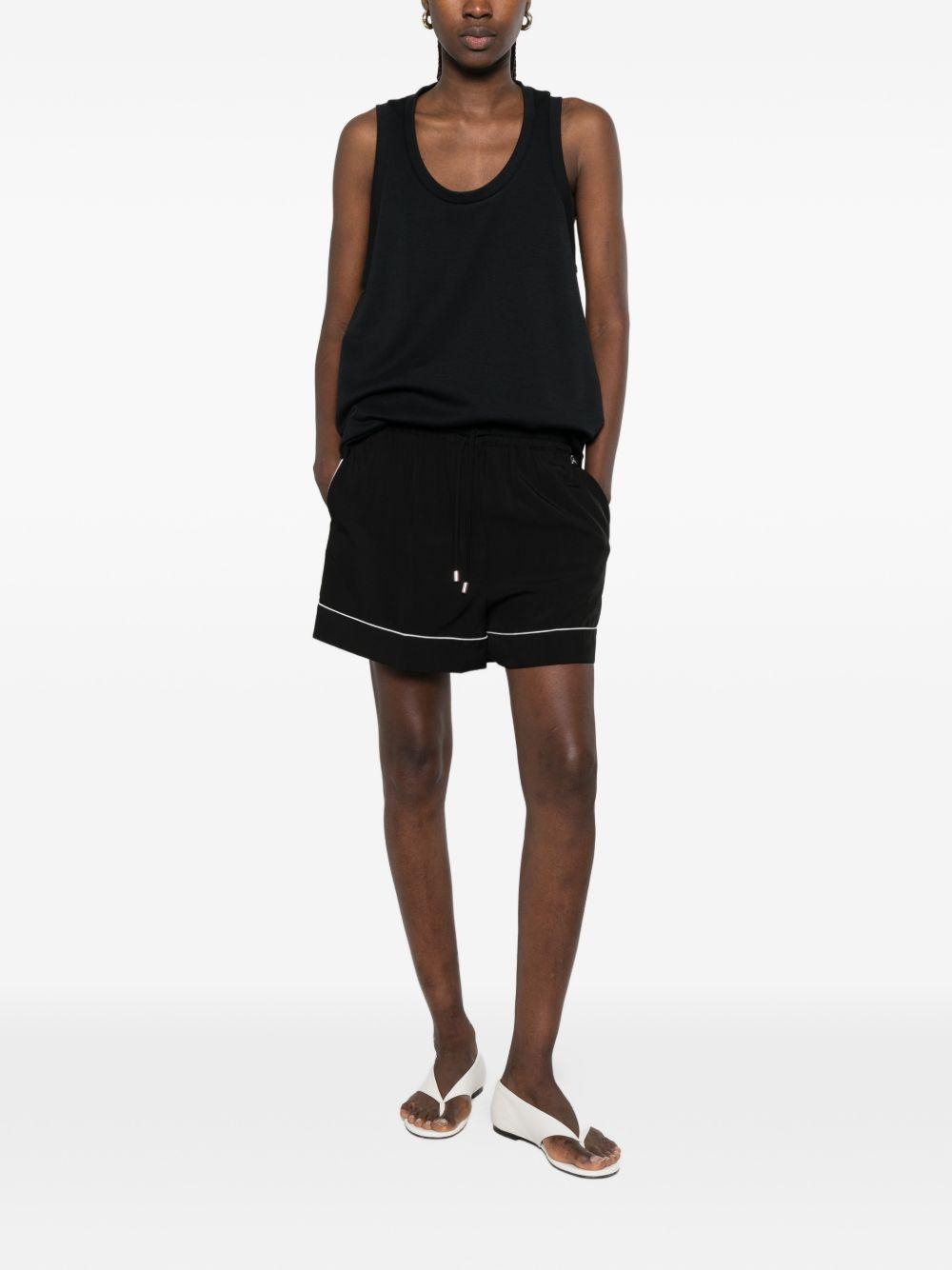 Shorts In Raso Di Viscosa SPXCRESPO 003 NERO SPORTMAX