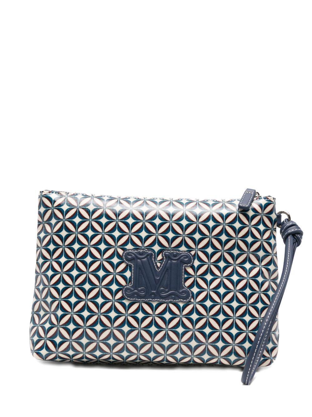 Borsa In Canvas Stampato BCHTAZZINA 001 BLUE MAX MARA