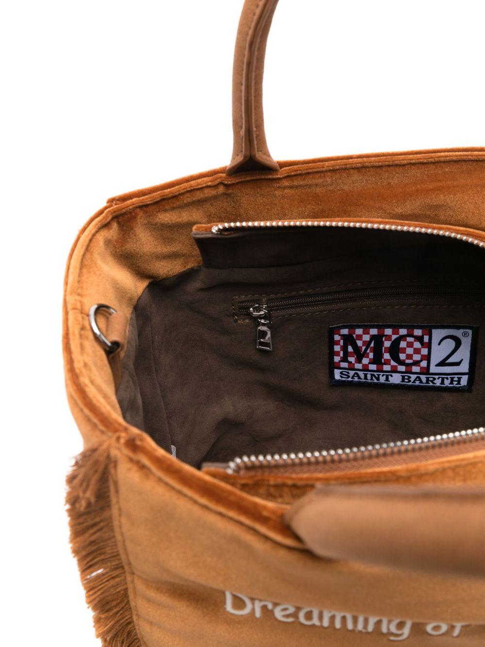 Colette - Borsa a Mano in Velluto con Ricamo del Logo COLETTEVELVET 18EMB MC2 SAINT BARTH