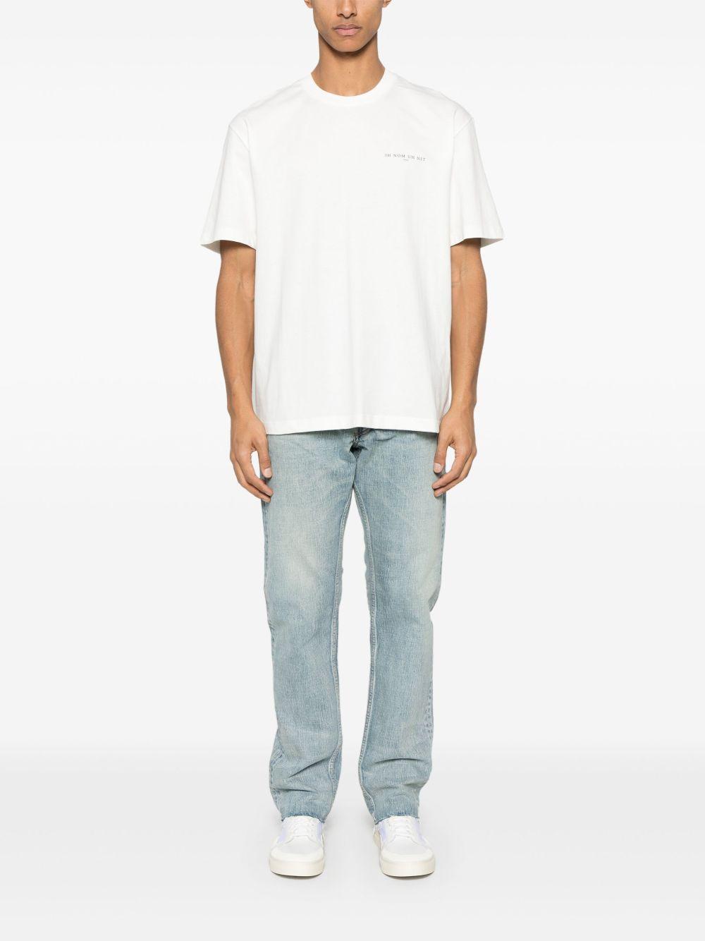 This is Authentic with Mask T-shirt NUS25254 081 OFF WHITE IH NOM UH NIT