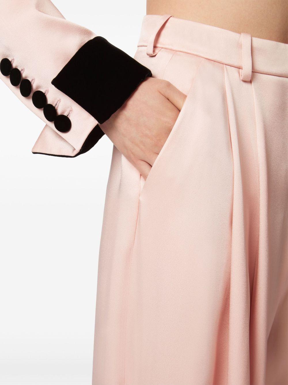 Pantaloni a gamba ampia con pieghe 25PCPA002AC0123 U2785 BLUSH NINA RICCI