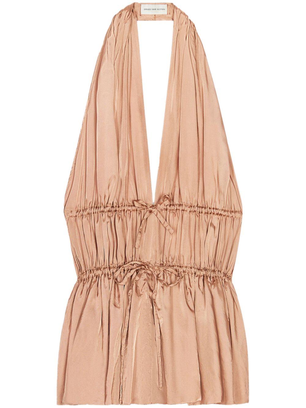 Halterneck top 2510107411427 306 SMOKE DRIES VAN NOTEN