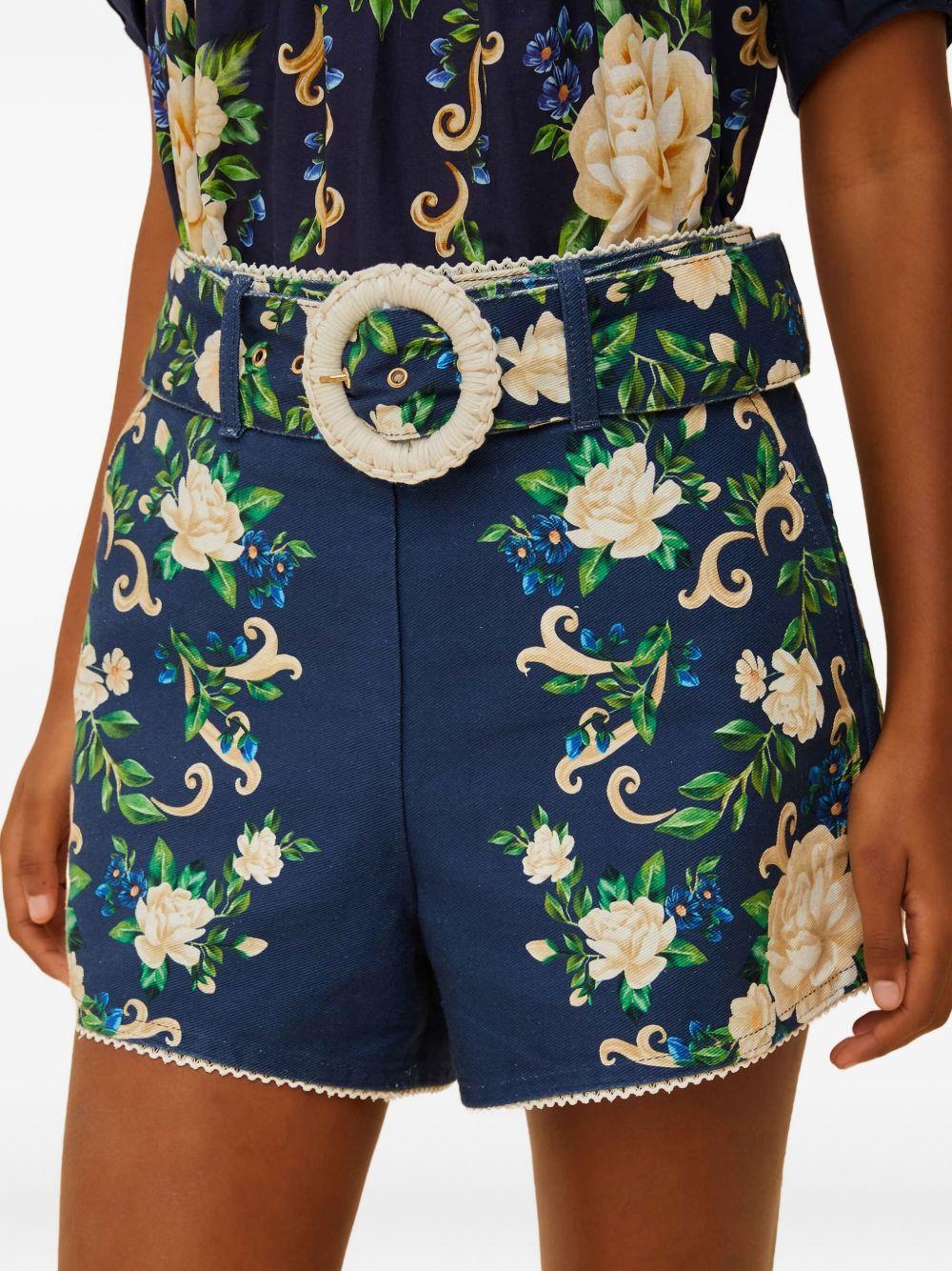 Shorts Navy Blue Flower Tapestry 336620 25034 FLOWER TAPESTRY FARM RIO