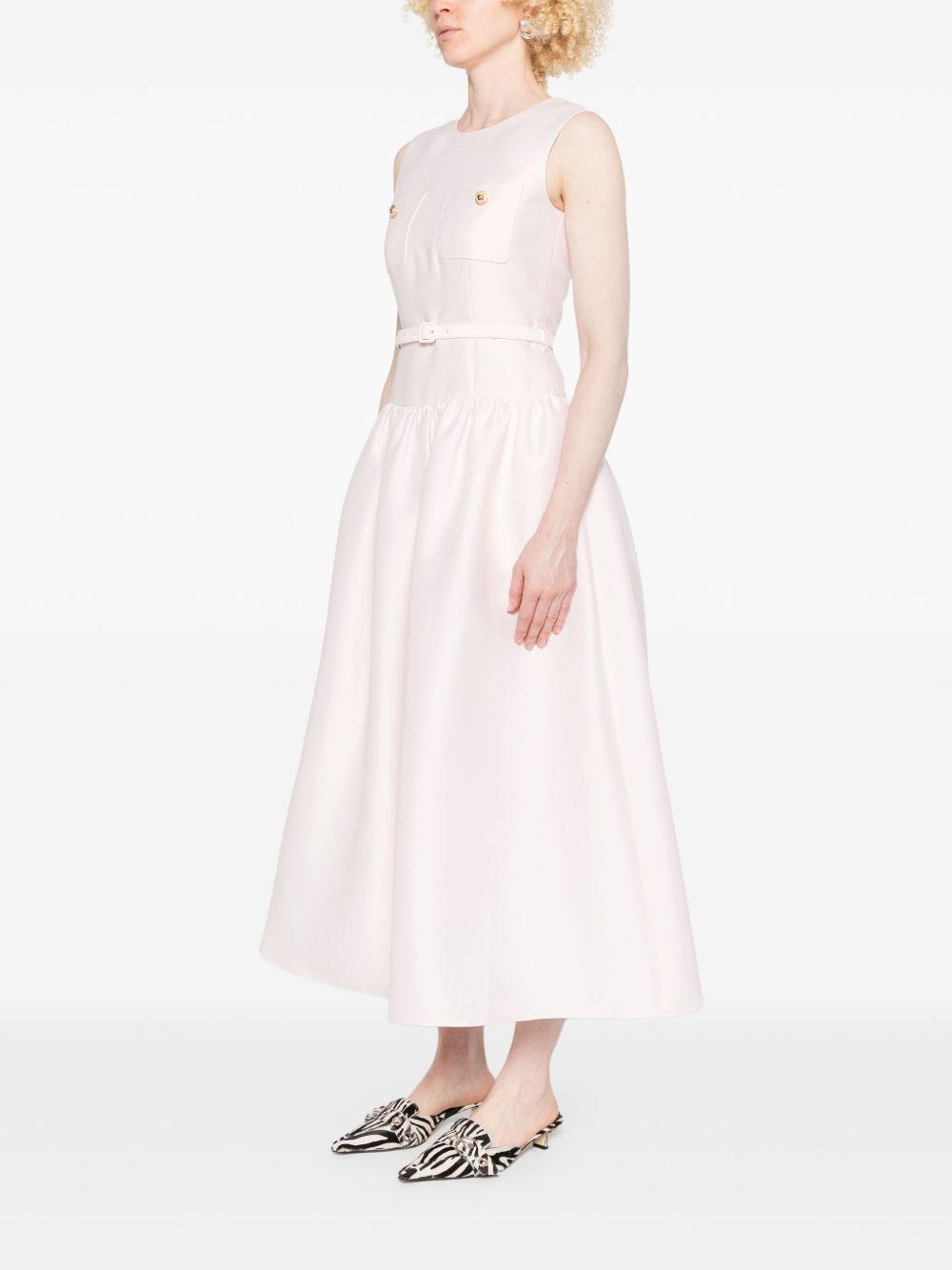 Pink Taffeta Midi Dress<BR/> PF25017MP PINK SELF-PORTRAIT