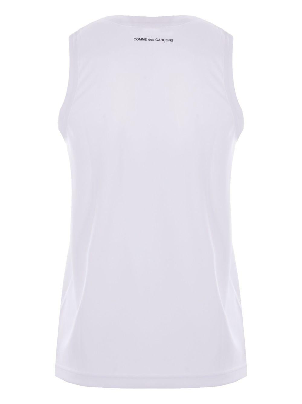 Logo Tank Top GOT003S25 2 WHITE BLACK COMME DES GARCONS
