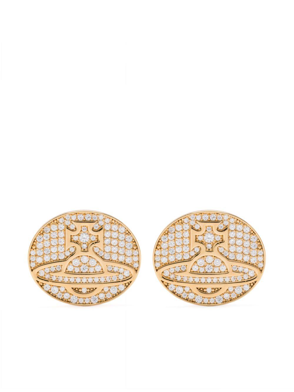 Aminata Earrings 6201036002R102 R102 GOLD WHITE VIVIENNE WESTWOOD