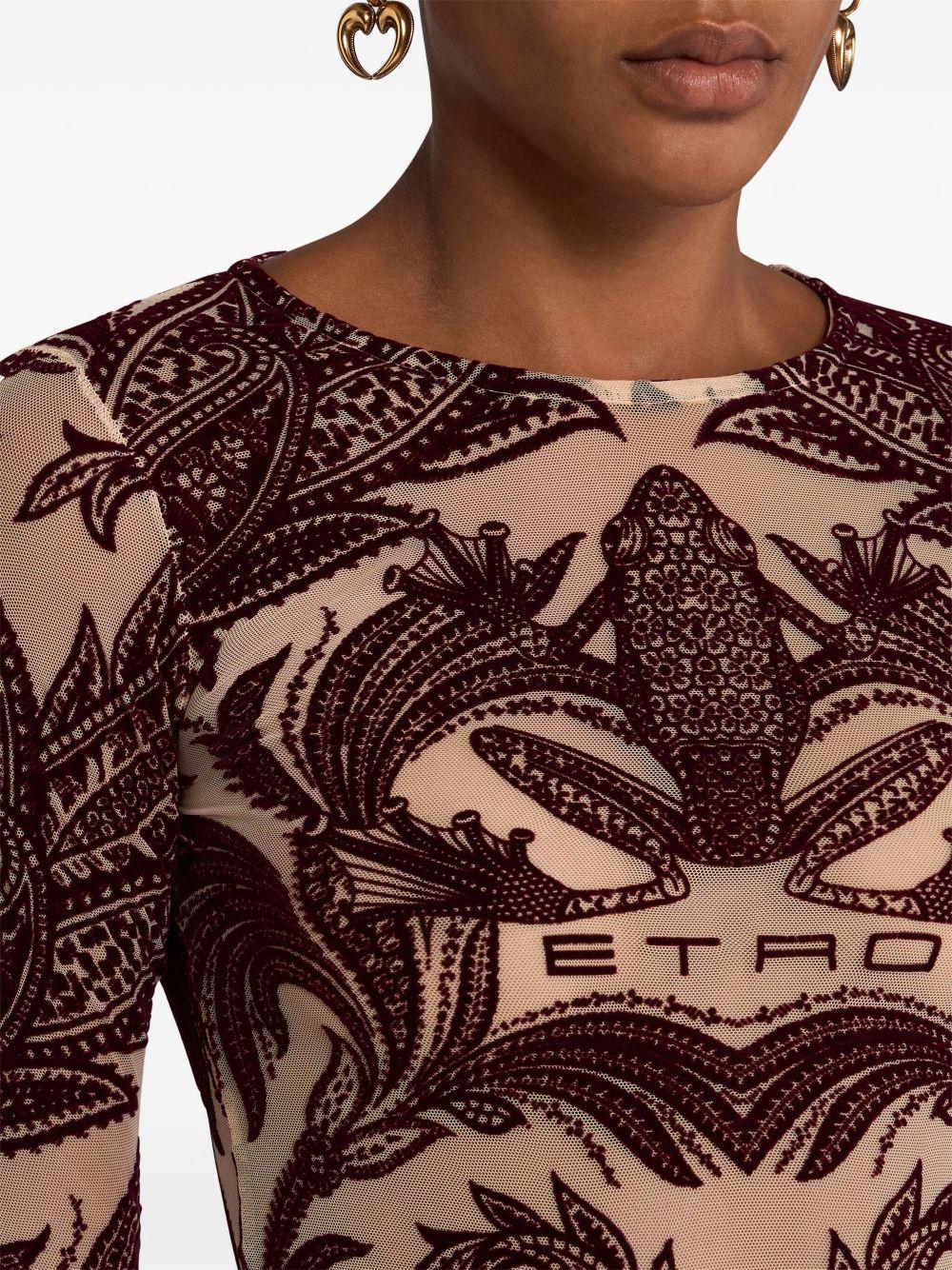 Top in tulle floccato<BR/> WRJA0038AK801 S9000 ETRO