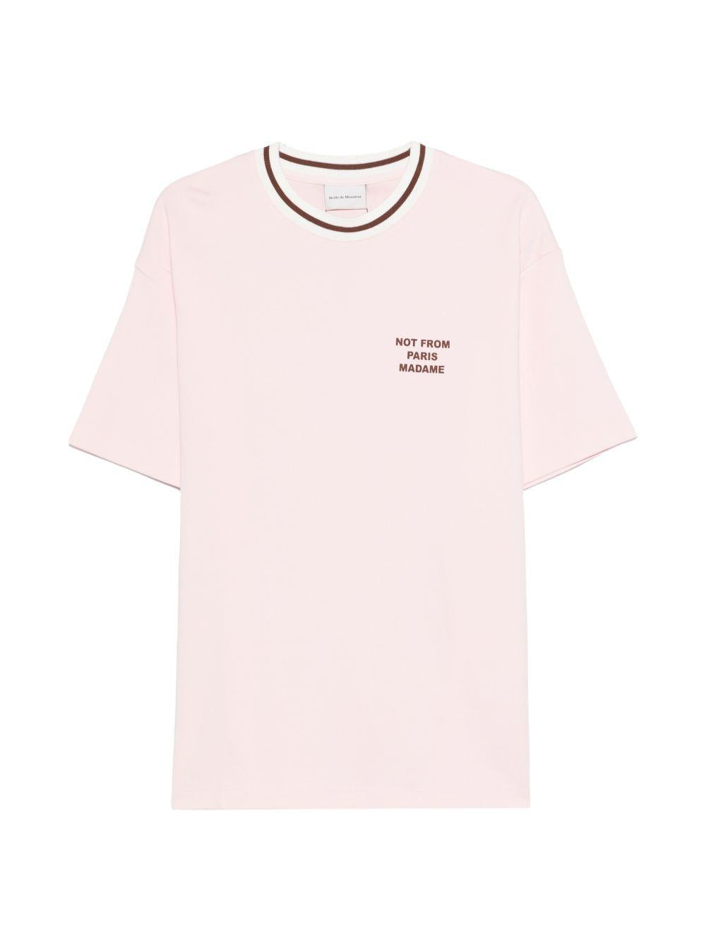 Le T-Shirt Slogan Sport JTS189CO002 LIGHT PINK DROLE DE MONSIEUR