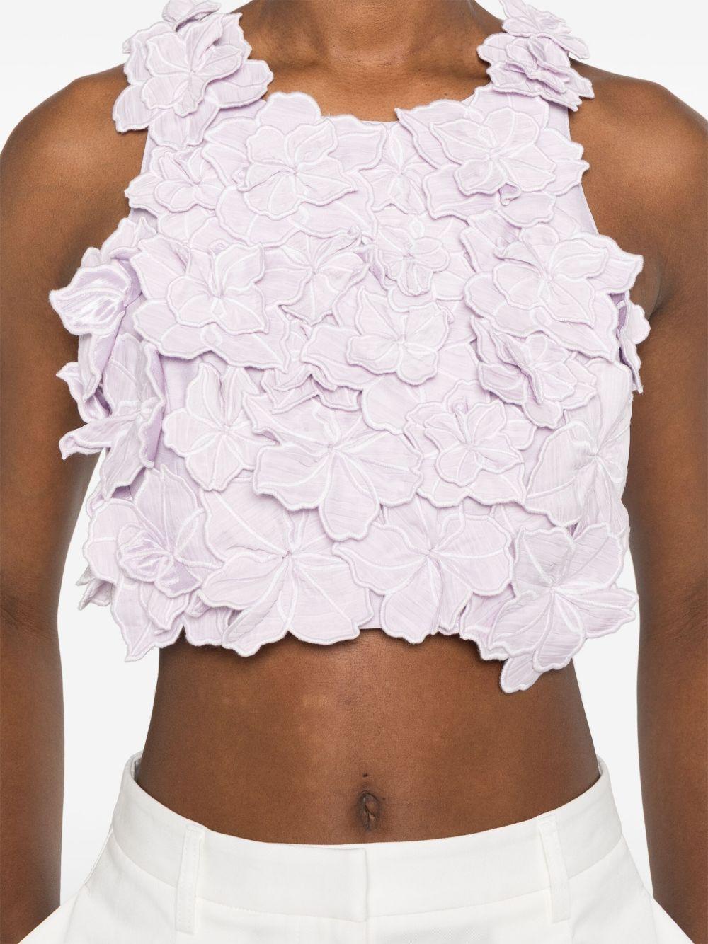 Splendour Flower Shell Top<BR/> 25RE1075 SOFT VIOLET AJE