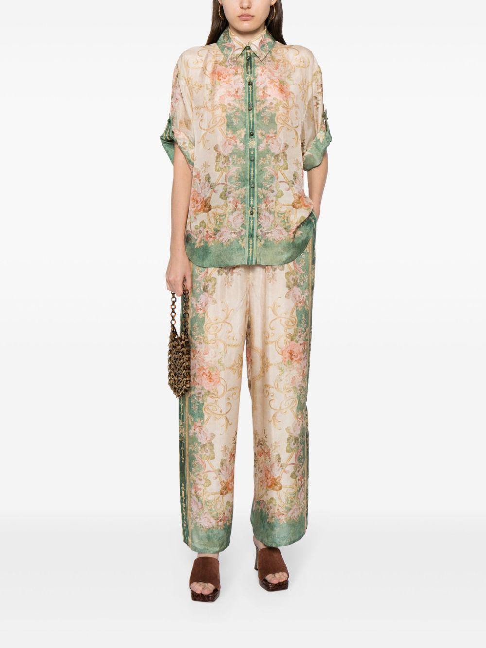 8329PRS242 KHAKI FLORAL ZIMMERMANN