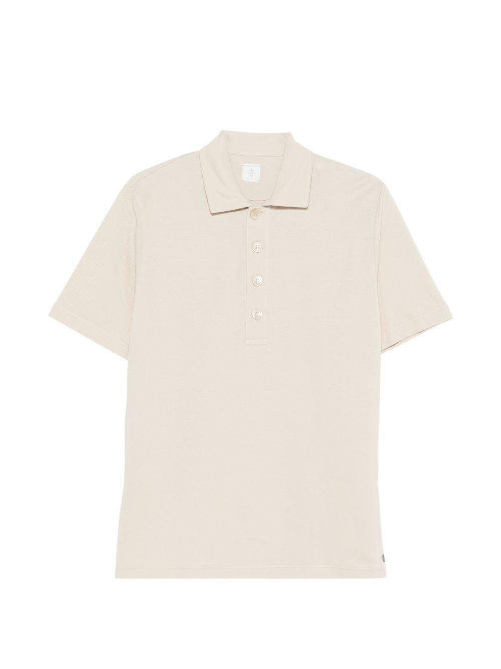 Polo manica corta in piquet di cotone M75POLM05TES0M120 02 SABBIA ELEVENTY