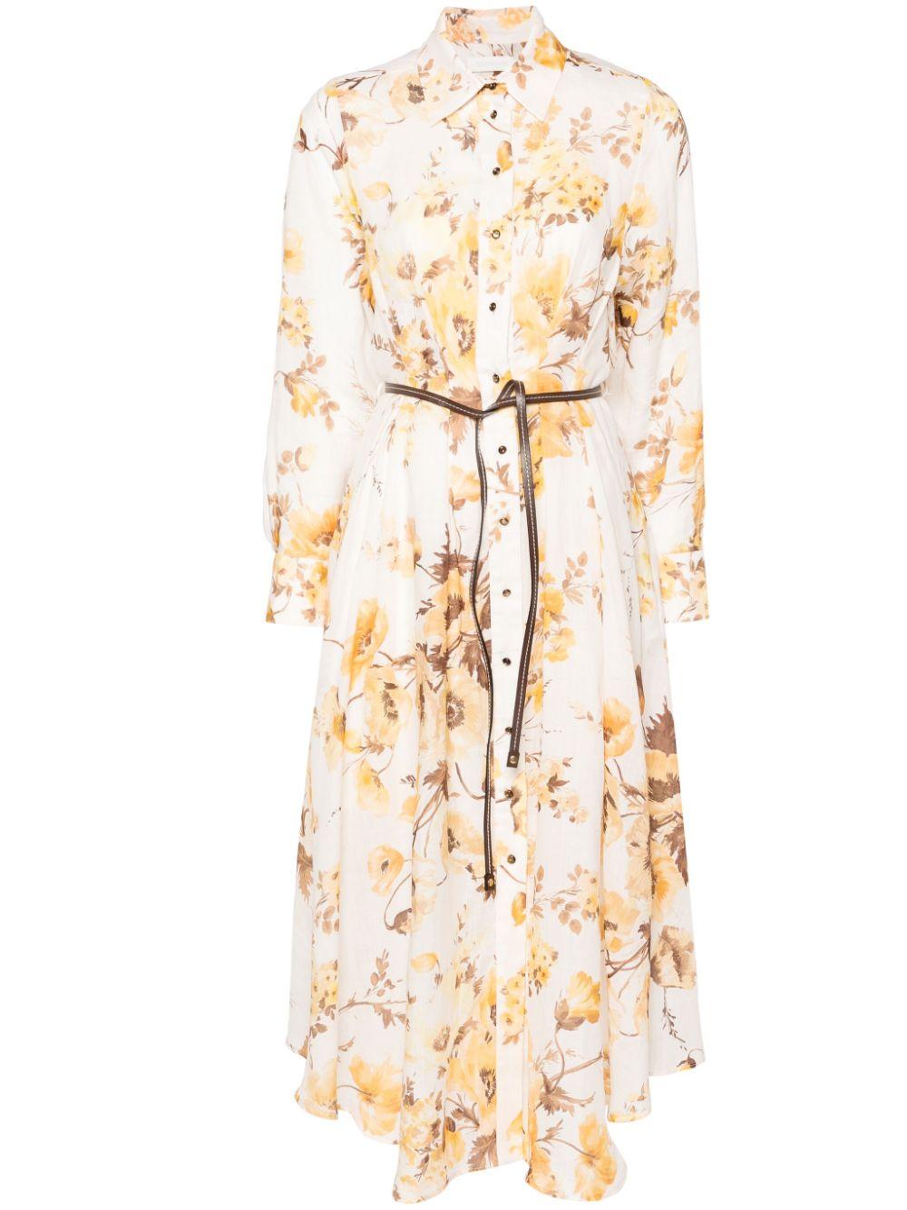 1305DSS242 ORANGE FLORAL ZIMMERMANN