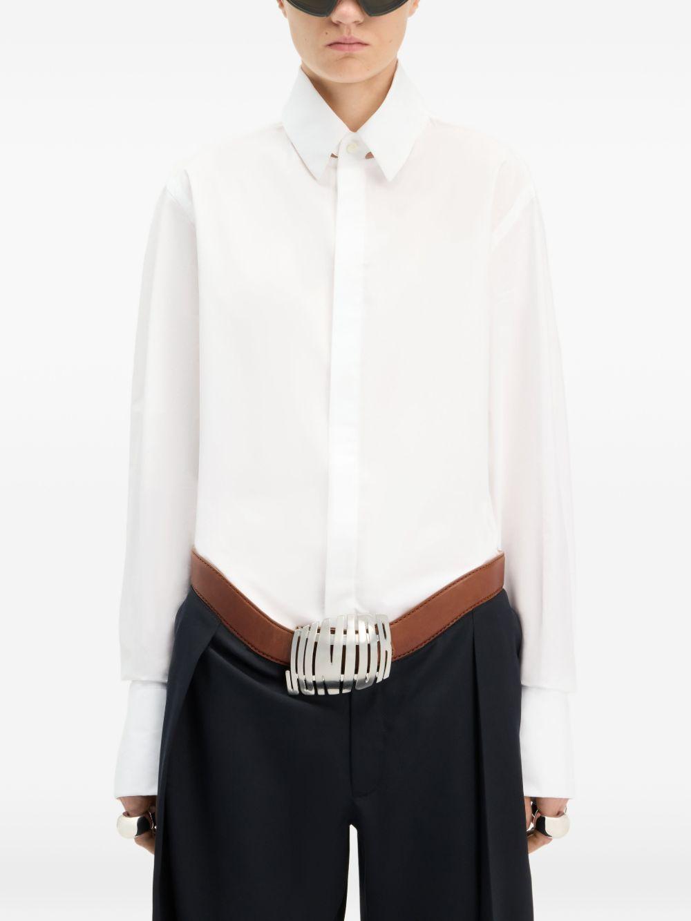 Open Fly Away Shirt 2602UST057C070 01 WHITE JEAN PAUL GAULTIER