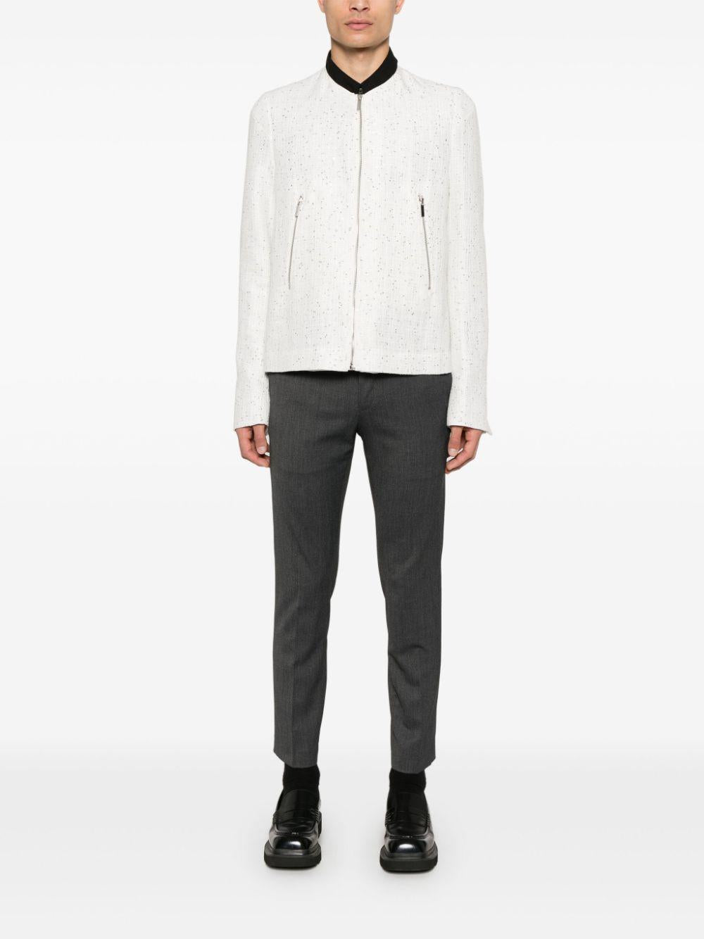 Bomber N°36 Intrecciato Paillettes Bianco SS25N36 INTRECCIATO PAILETTES BIANCO SAPIO