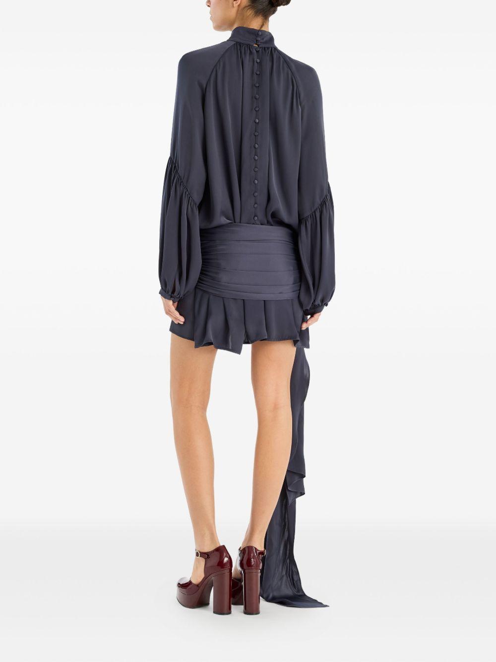 Satin Strap Tie Dress Dark Blue 1146201192 1192 GRAPHITE ROTATE