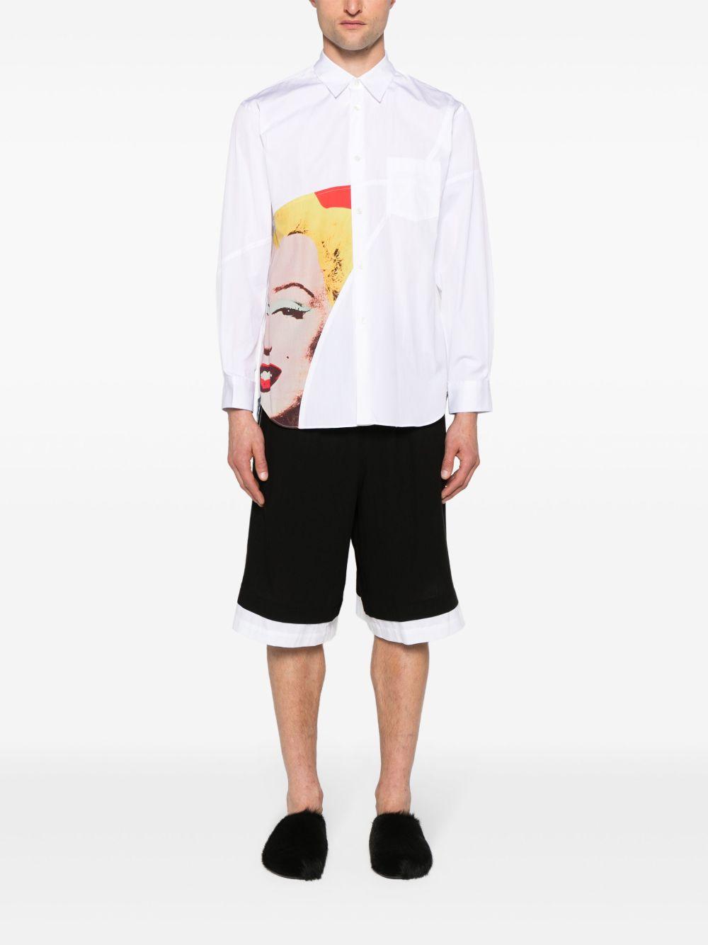 FMB015S24 1 WHITE PRINT COMME DES GARCONS SHIRT