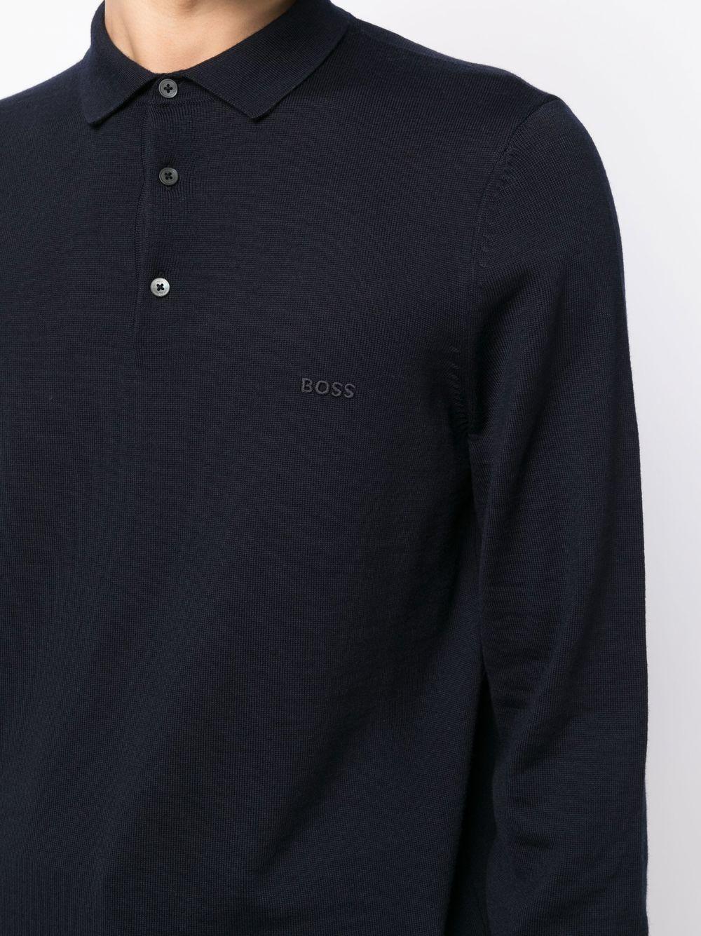 Maglione stile polo 50476357 404 DARK BLUE BOSS