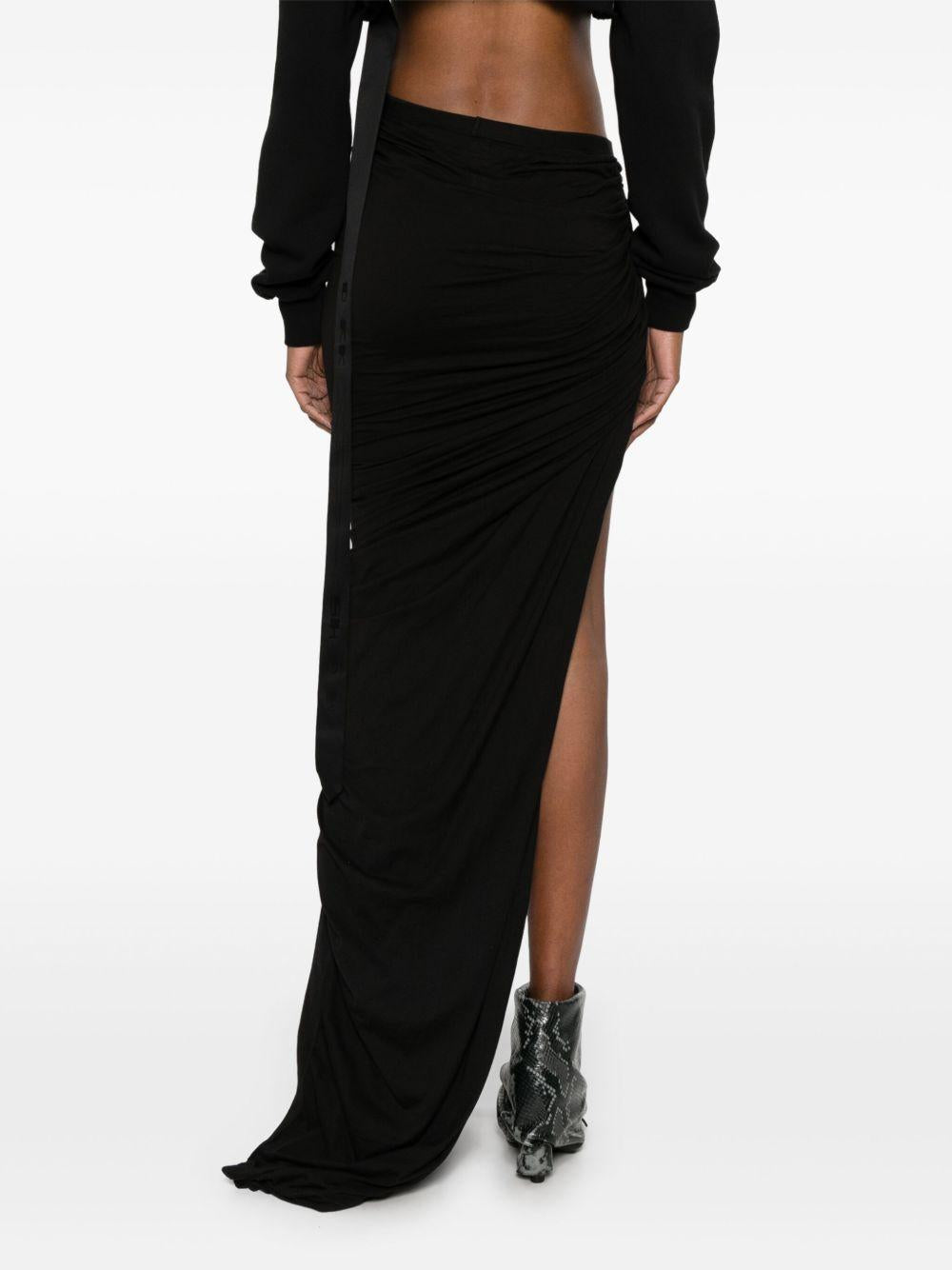 Soft Edfu maxi skirt DS01E3334BHDB 09 BLACK RICK OWENS DRKSHDW
