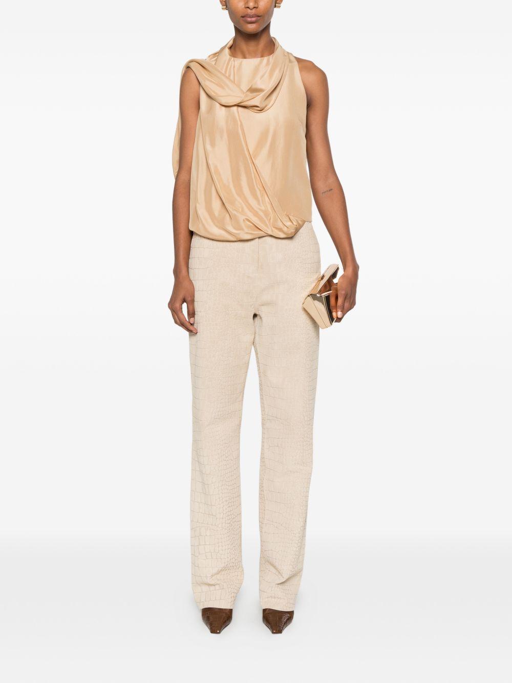 Top in seta A08070116 0081 BEIGE ALBERTA FERRETTI