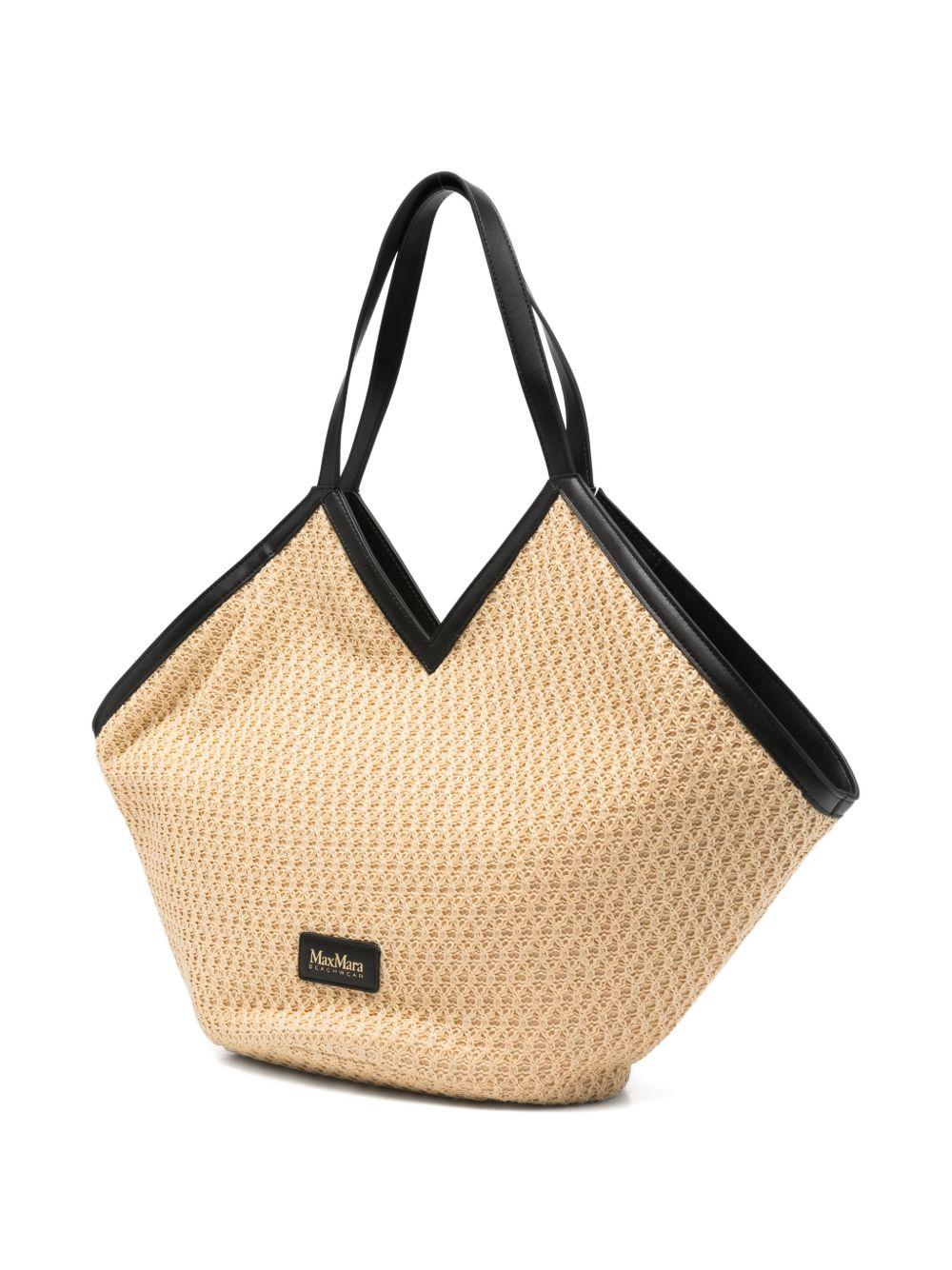 Borsa In Rafia BCHBRUNO 001 BEIGE NERO MAX MARA
