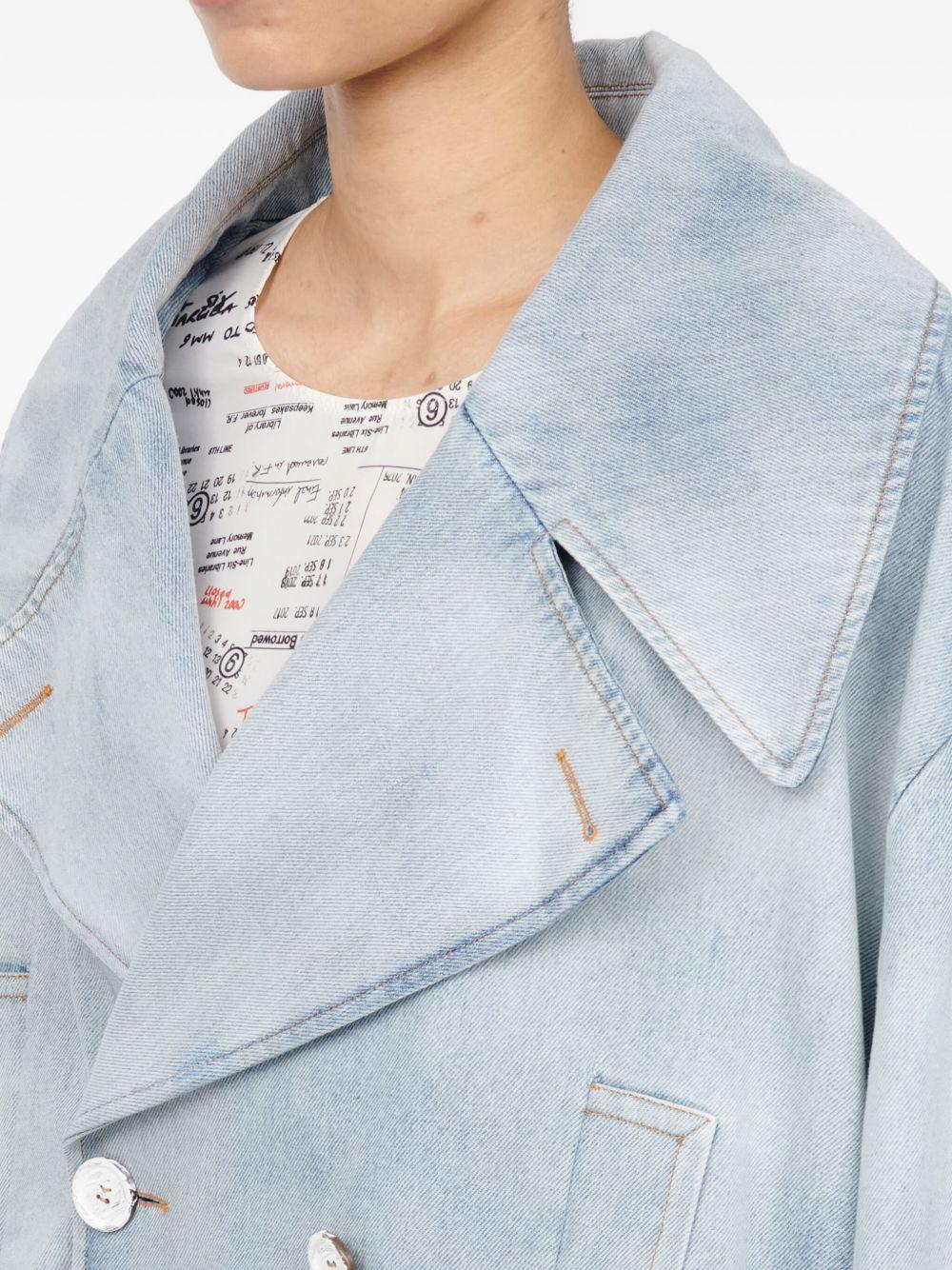 Giubbotto peacoat denim chiaro S52AM0357M30055 962 MM6 MAISON MARGIELA