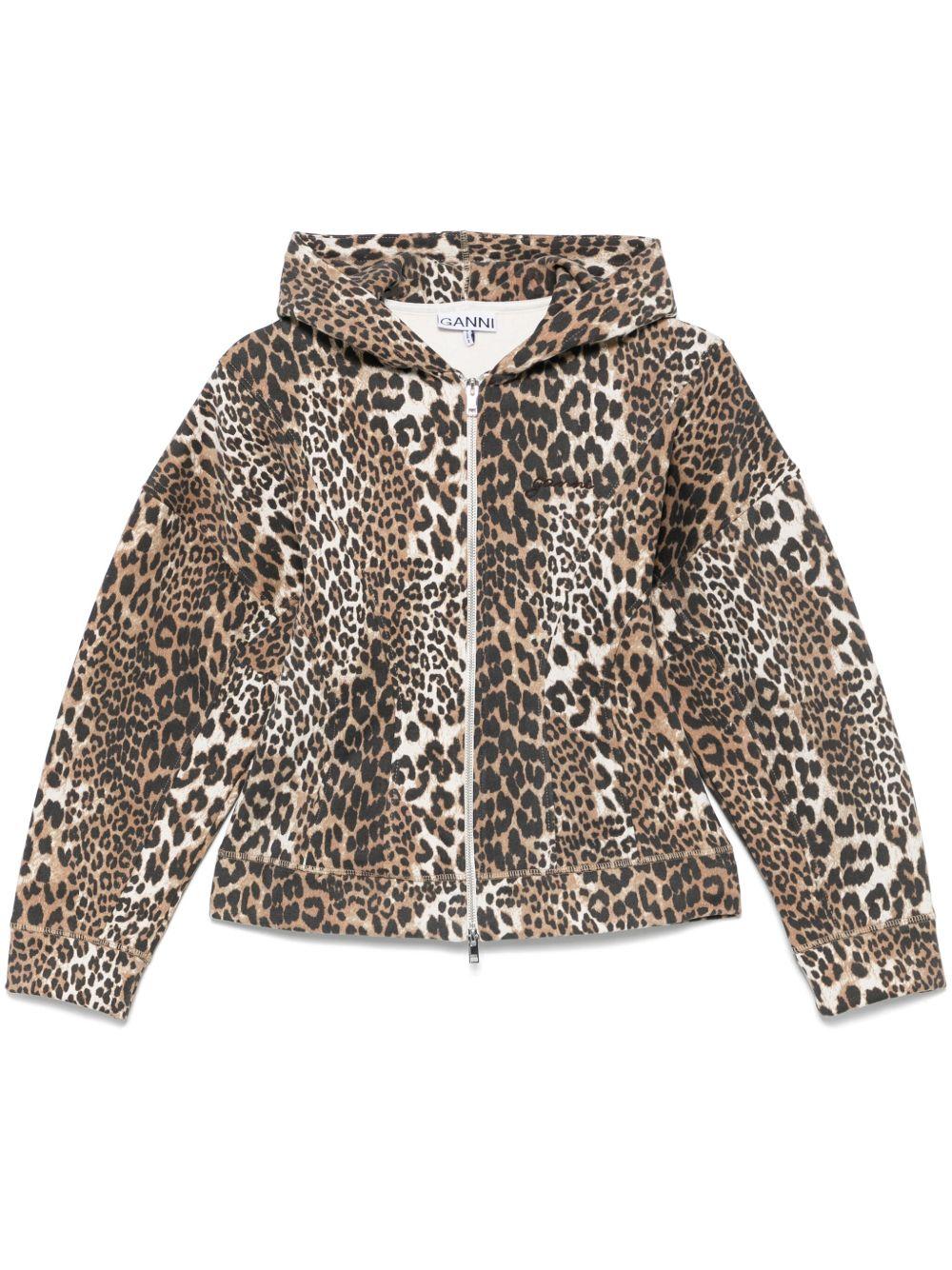 Felpa leopardata T4176 943 LEOPARD GANNI