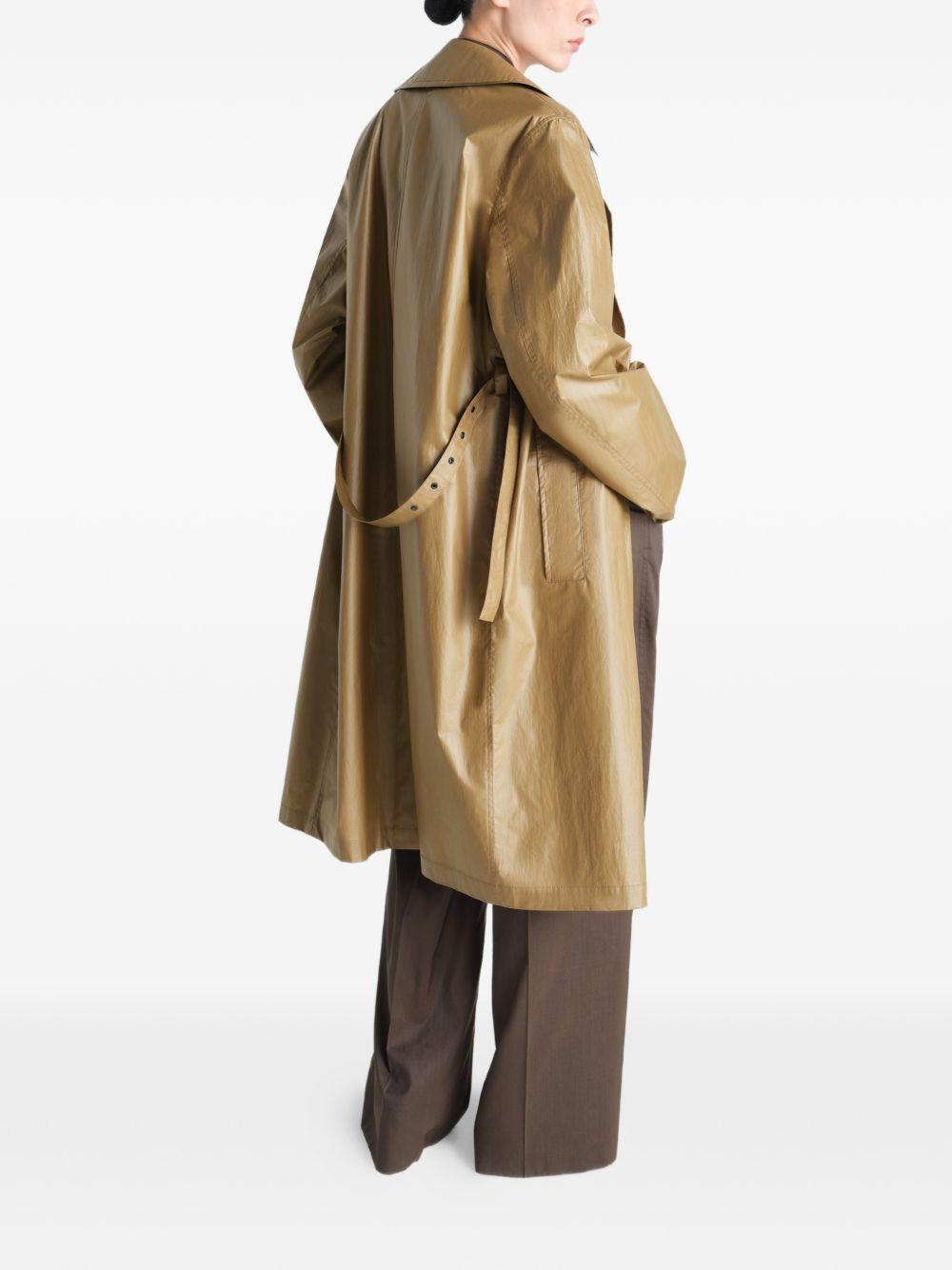 Light Wrap Coat in Light Coated Cotton OW1201LF1381 GR643 KHAKI LEMAIRE