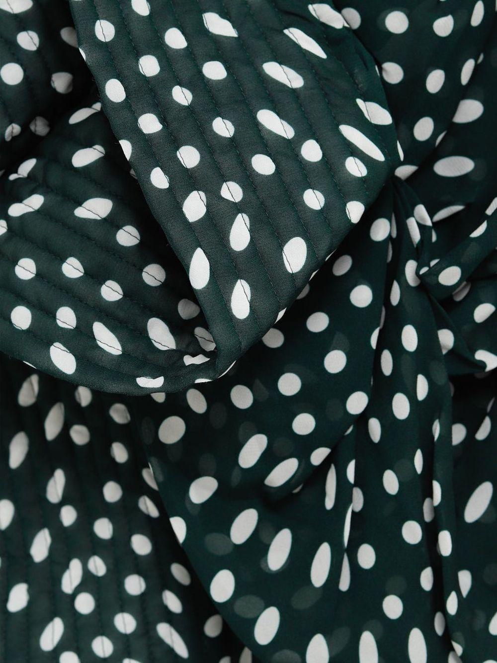 Abito midi in raso a pois drappeggiato DOLLA2252 605 BOTTLE DRIES VAN NOTEN