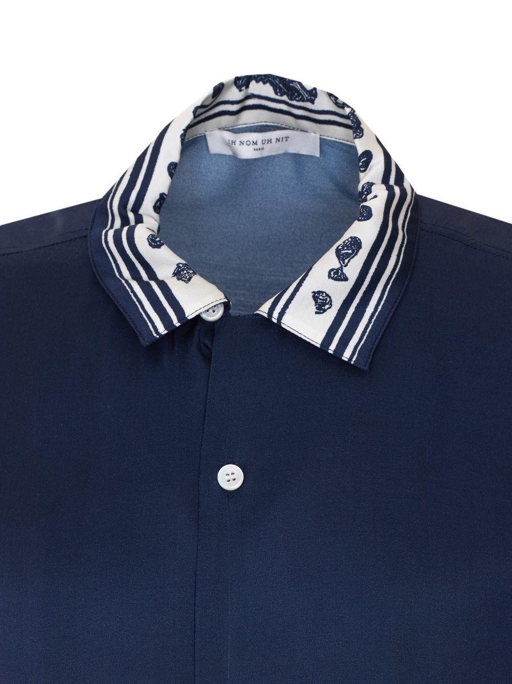 IH NOM UH NIT - Camicia con stampa NUS26251 B38 NAVY IVORY IH NOM UH NIT