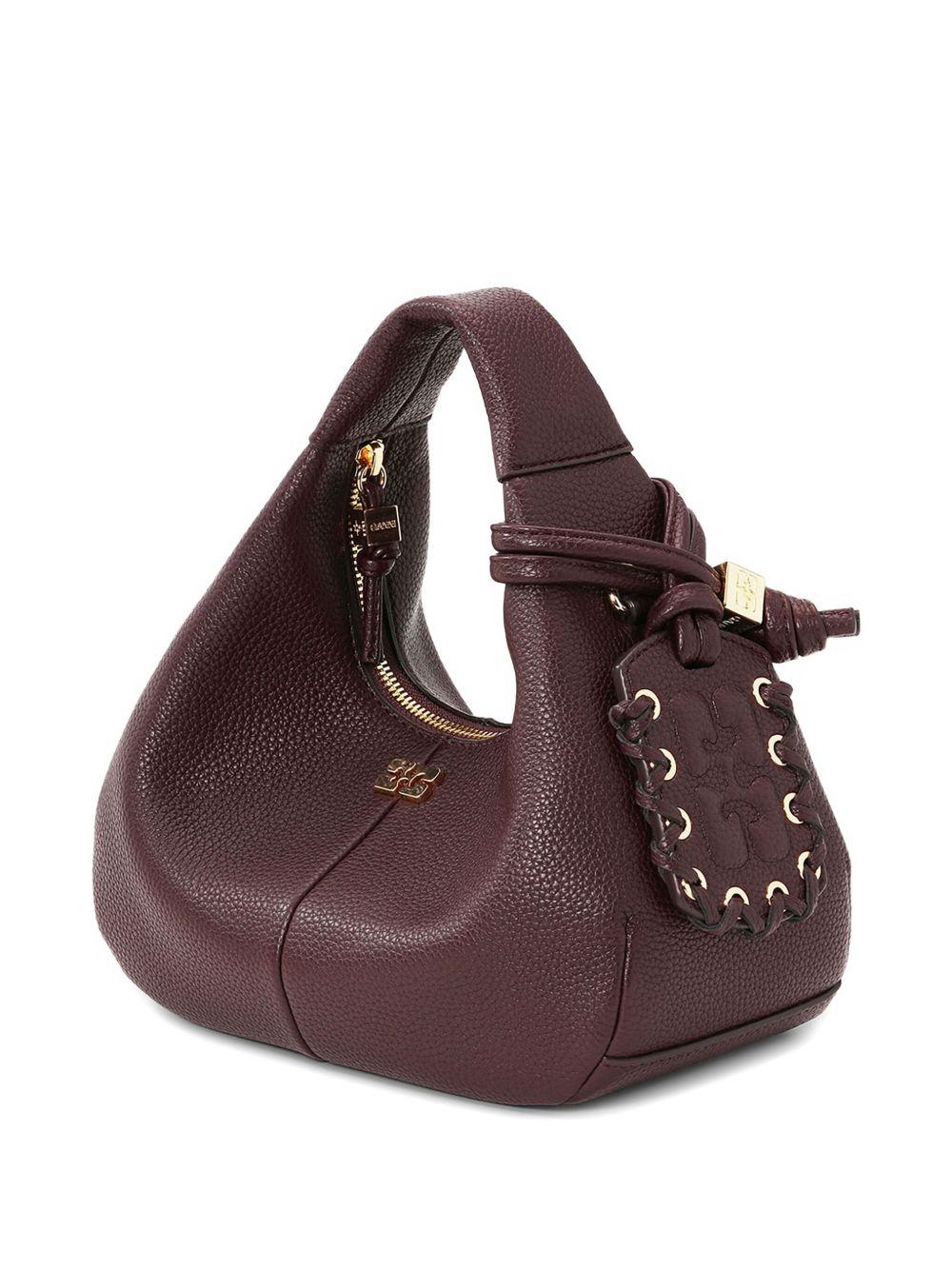 Brown Mini Hobo Bag A7102 979 CHICORY COFFEE GANNI