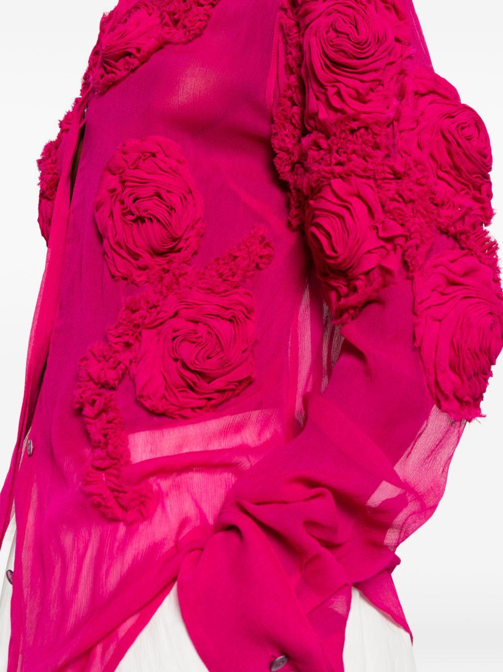 Camicia In Chiffon CHOWSAEMB3376 304 FUCHSIA DRIES VAN NOTEN