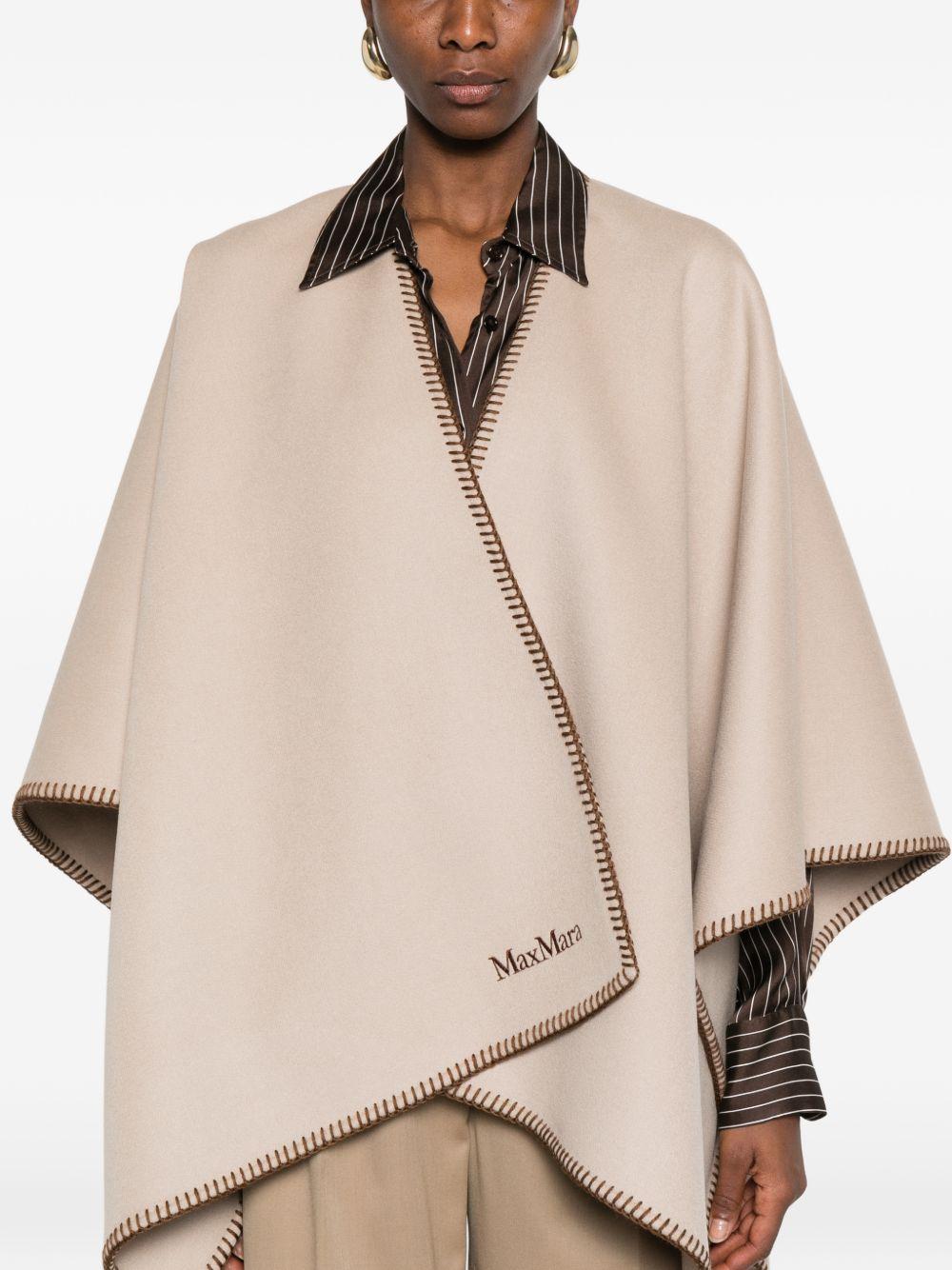 Mantella Doppio Drap Pura Lana MXACOLOMBA 001 PALE GOLDEN MAX MARA