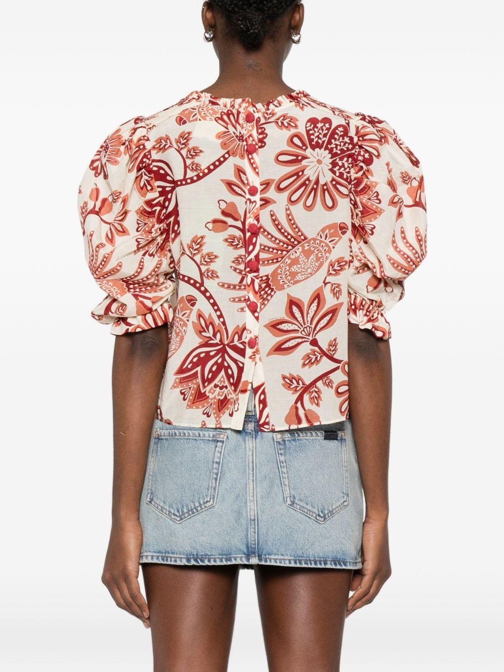 Blusa Con Motivo Floreale 344000 26040 FLOWERFUL FARM RIO
