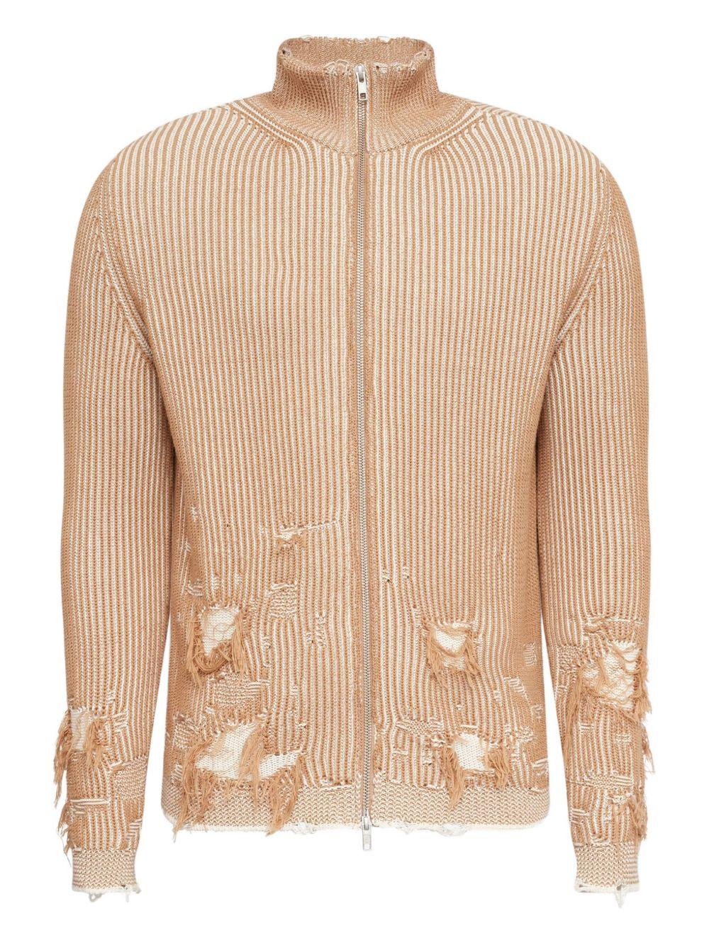 Cardigan in maglia a coste SH0AM0077M13214 961 MM6 MAISON MARGIELA